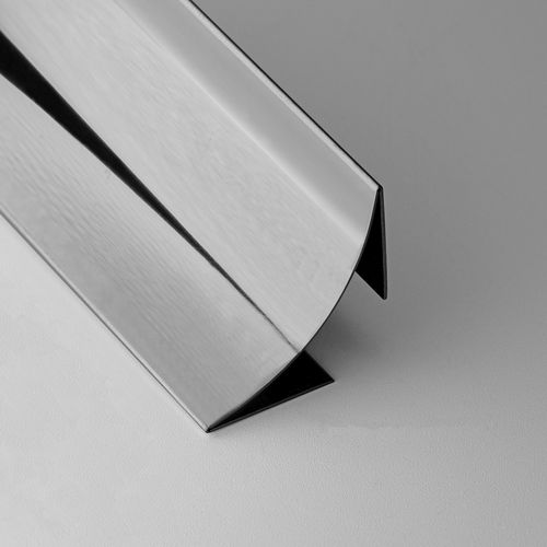 Profilé de finition en acier inoxydable - ACAI3IB  28X28 - ALUMACER® - pour angle intérieur / quart-de-rond / gris