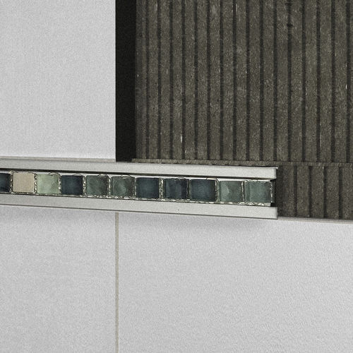 Profilé de finition en métal - M33 - ALUMACER® - pour carrelage / en U / argenté