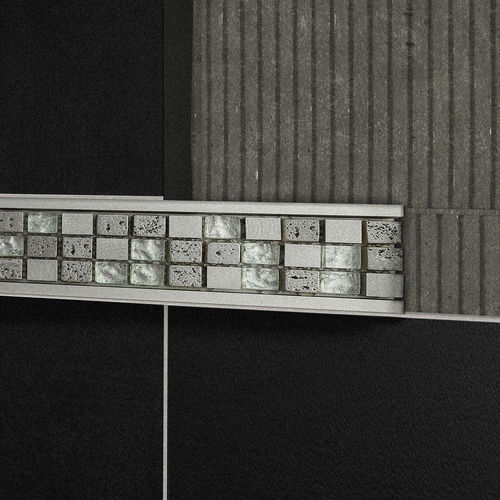 Profilé décoratif aluminium - M68 - ALUMACER® - pour carrelage / en U / de section rectangulaire