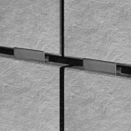 Clip de fixation en acier - 12 / 50 MM - ALUMACER® - pour façade / pour carrelage