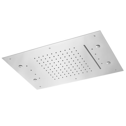 Pommeau de douche de plafond - 145 553 0CR - Bruma - rectangulaire / pluie / cascade