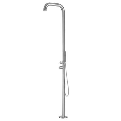 Colonne de douche d'extérieur - PL40MIX - Bruma - en inox / sur pied / contemporaine