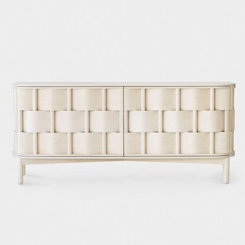 Buffet contemporain - W133-N - Ringvide - en chêne / en bouleau / beige