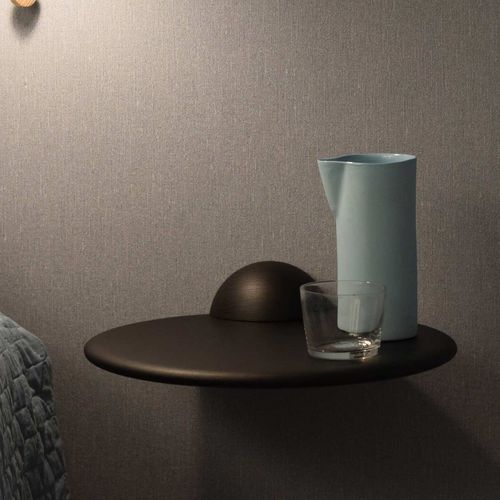 Table de chevet contemporaine - KLOT O35 - Ringvide - en chêne / en frêne / ronde