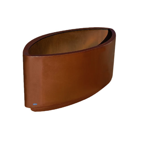 Jardinière en acier corten - SHIP - Ado urban - en fer / ovale / sur mesure