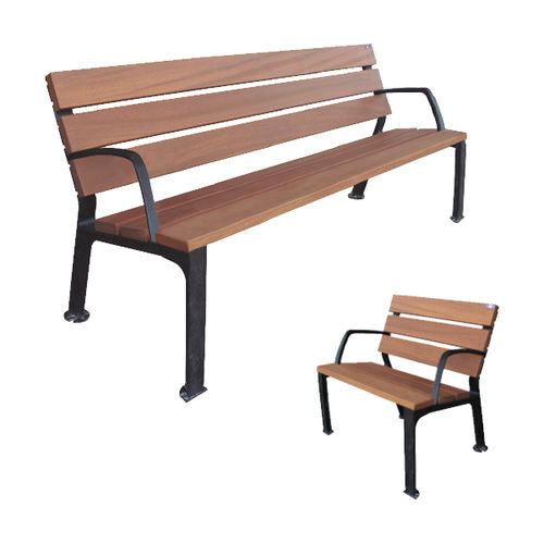 Banc contemporain - NIGHTFALL - Ado urban - en bois / en plastique recyclé / avec dossier
