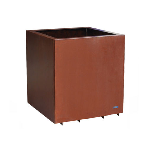 Jardinière en acier corten - TRANSPI - Ado urban - carrée / sur mesure / contemporaine