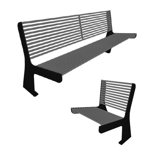 Banc public contemporain - GALA - Ado urban - en bois / en fer / en tôle