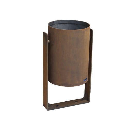 Poubelle publique - RETO - Ado urban - en acier COR-TEN® / sans couvercle / d'extérieur