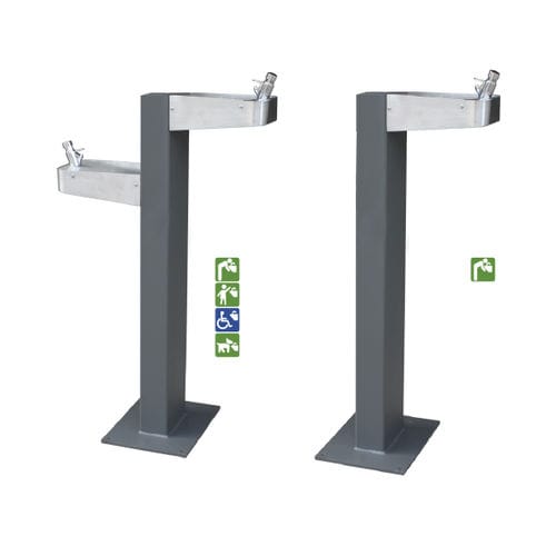 Fontaine à eau pour personnes à mobilité réduite - EAU - Ado urban - pour chiens / d'extérieur / en acier inoxydable