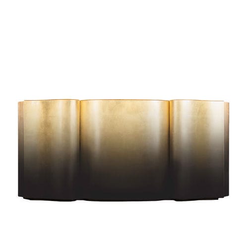 Buffet contemporain - HONOR  - Memoir - en placage de bois / en bois doré à la feuille d'or / en verre