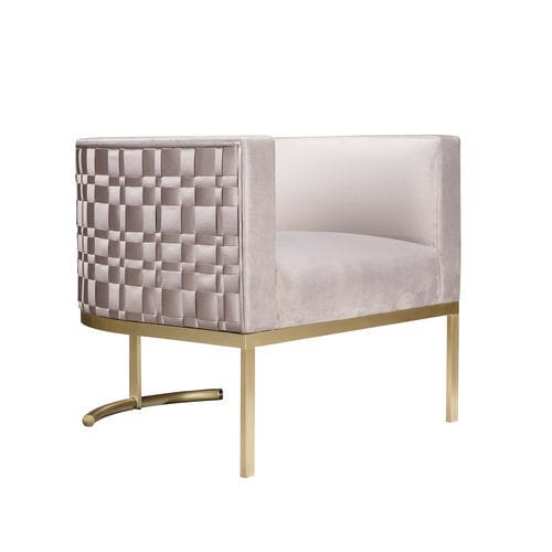 Fauteuil contemporain - GRACE I - Memoir - en tissu / rose / 3 pieds