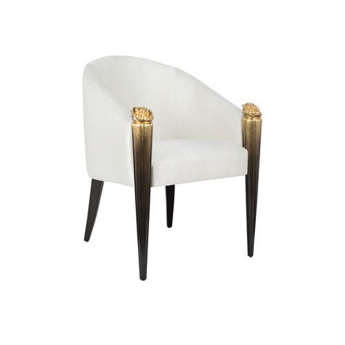Chaise de salle à manger contemporaine - BLOSSOM  - Memoir - d'intérieur / en tissu / avec piètement en bois laqué