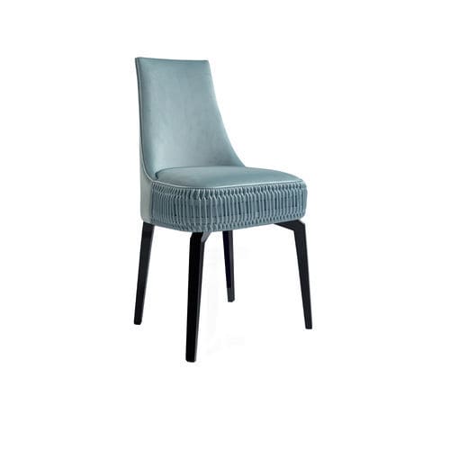 Chaise de salle à manger contemporaine - FLAME  - Memoir - d'intérieur / en tissu / avec piètement en bois laqué