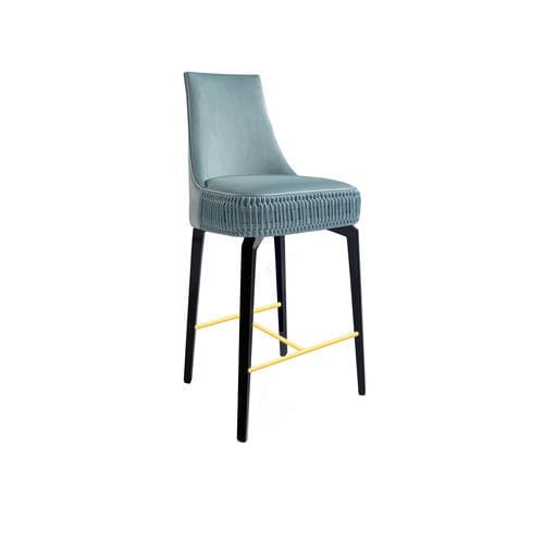 Chaise de bar contemporaine - FLAME  - Memoir - d'intérieur / en tissu / avec piètement en bois laqué