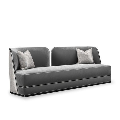 Canapé contemporain - COLETTE  - Memoir - en tissu / avec coussin amovible / gris