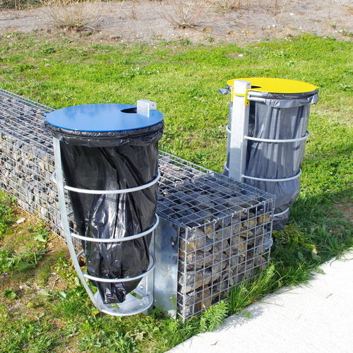 Poubelle publique - VILLA - ID GABION - L'AGENCE URBAINE - de tri sélectif / murale / fixe