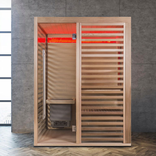 Sauna infrarouge - SAHARA COMBI - Alpha Wellness Sensations - résidentiel / en verre trempé / en cèdre rouge