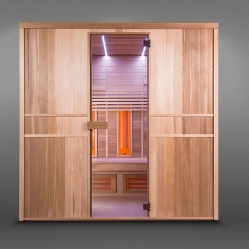 Sauna infrarouge - INFRAWAVE COMBI - Alpha Wellness Sensations - résidentiel / professionnel / en verre