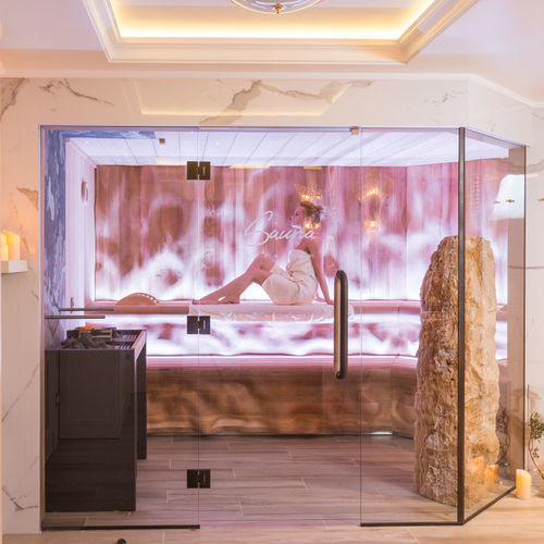 Sauna finlandais - VENUS - Alpha Wellness Sensations - résidentiel / en bois massif / en verre
