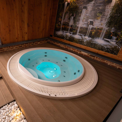 Spa encastrable - CHALEUR PRO - Alpha Wellness Sensations - rond / 6 places / en acier galvanisé