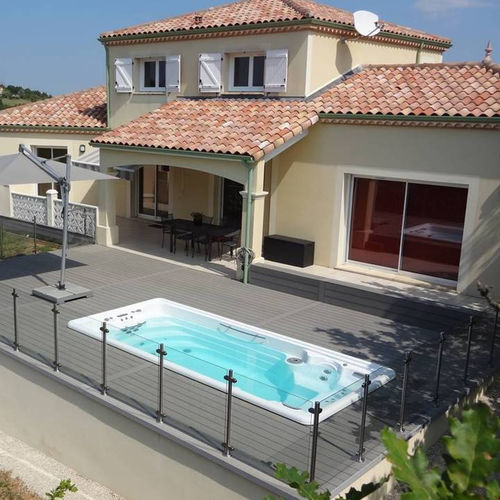 Spa encastrable - CHALEUR SWIM XL - Alpha Wellness Sensations - rectangulaire / 3 places / en acier galvanisé