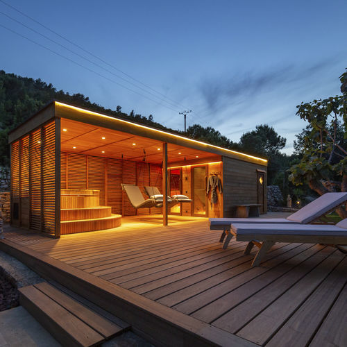 Sauna finlandais - POOL HOUSE - Alpha Wellness Sensations - infrarouge / bio / hammam