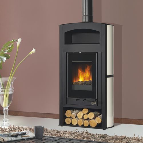 Poêle à bois - SÉGUR - GODIN export - 5 kW - 10 kW / contemporain / en acier