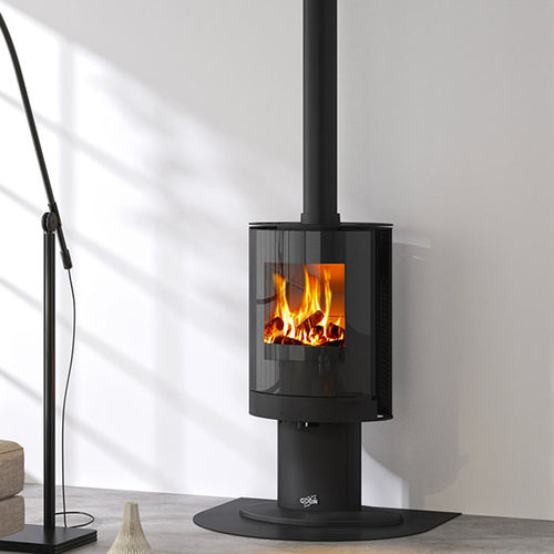 Poêle à bois - TAMARIS - GODIN export - 8 kW / sur pieds / contemporain