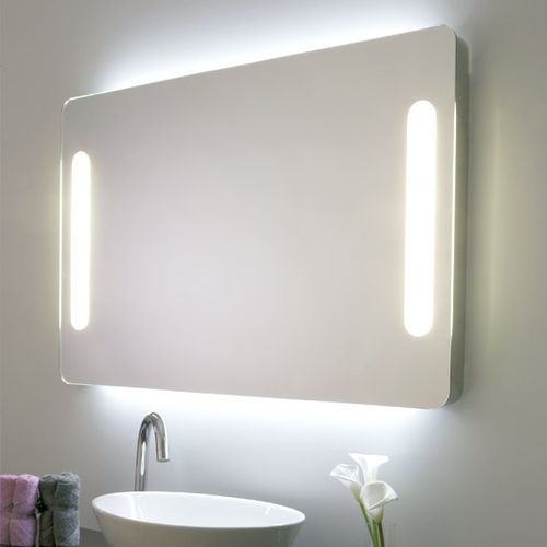 Miroir de salle de bain mural - E72 - Uraldi - contemporain / rectangulaire / en inox