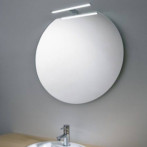 Miroir de salle de bain mural - E-08R - Uraldi - contemporain / rond / argenté
