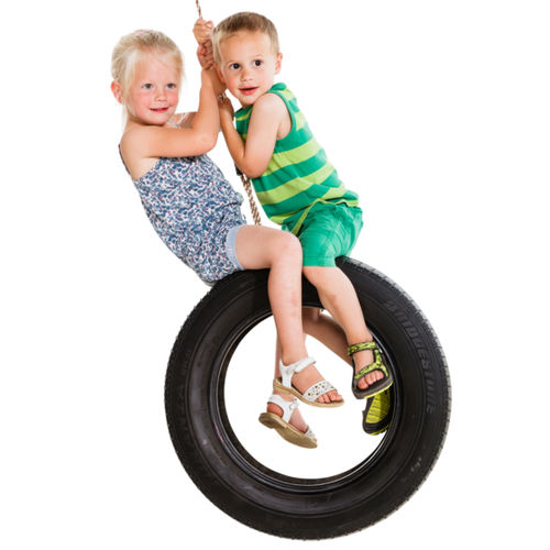 Balancelle en corde - TYRE VERTICAL - KBT - en caoutchouc / pour aire de jeux / 2 places