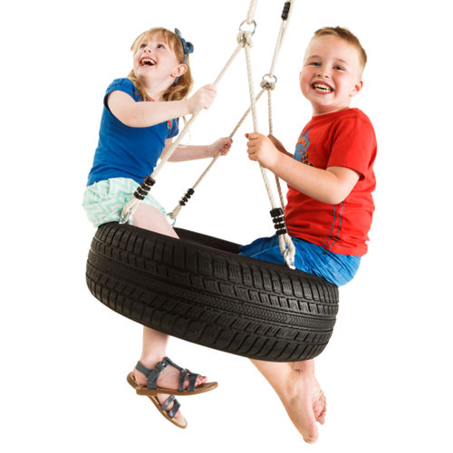 Balancelle en corde - TYRE HORIZONTAL - KBT - en caoutchouc / pour aire de jeux / 2 places