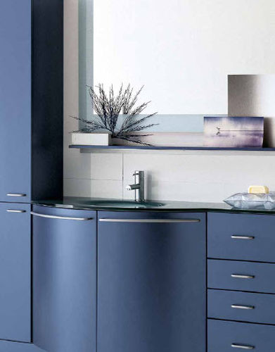 Meuble vasque à poser - AV08 - IDEAL BAGNI - en aluminium / en bois / contemporain