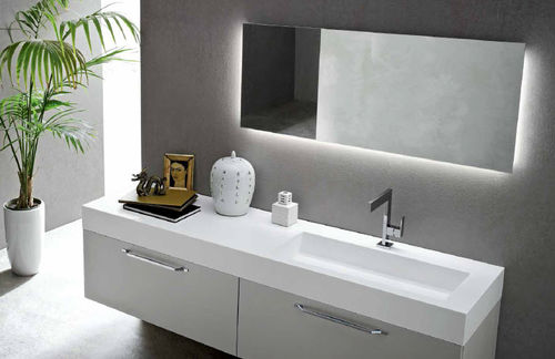 Meuble vasque suspendu - MG04 - IDEAL BAGNI - en bois / contemporain / laqué