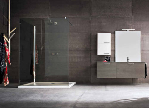 Salle de bain contemporaine - QB04 - IDEAL BAGNI - en chêne