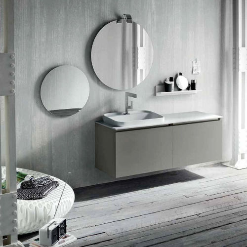 Meuble vasque suspendu - QB52 - IDEAL BAGNI - en bois / contemporain / laqué