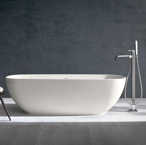 Baignoire ovale - VITTORIA - IDEAL BAGNI - à poser / en composite / blanche