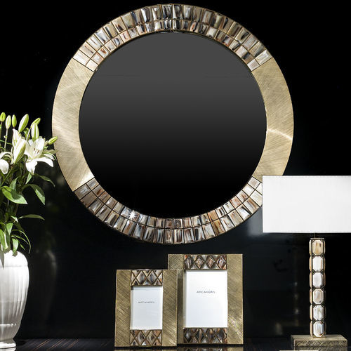 Miroir mural - ASTRID - Arcahorn - contemporain / rond / en laiton