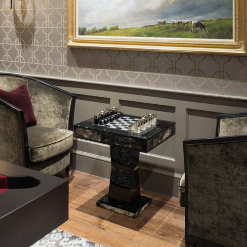 Table d'échecs contemporaine - ALFIO - Arcahorn - résidentielle / en bois laqué brillant / en verre fumé