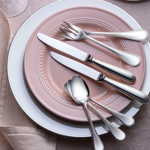 Couteau de table avec manche en métal - B01416009 - Argenteria Christofle srl - avec lame en acier