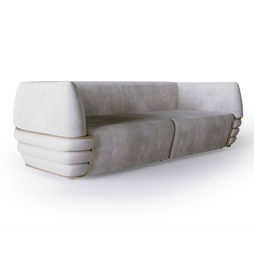 Canapé contemporain - ART. SPLENDOR 3P - CARPANESE HOME - en tissu / en cuir / gris