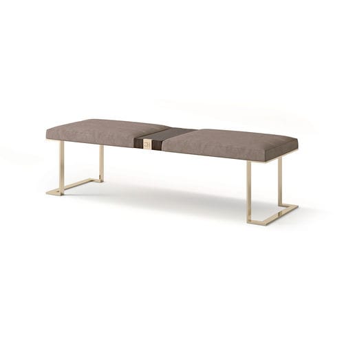 Banc contemporain - ART. 7987 - CARPANESE HOME - en métal / en tissu / en cuir