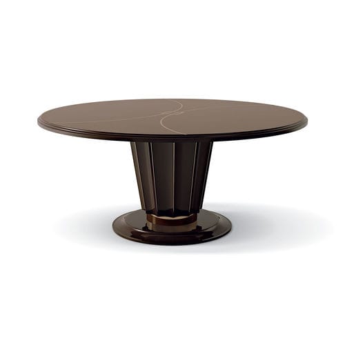 Table contemporaine - ART. 7006 - CARPANESE HOME - en bois / avec piètement en bois / ronde