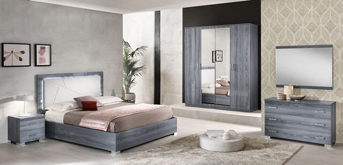 Lit double - NICOLE PADDED EUR - Ben Company srl Industria Mobili - contemporain / tapissé / avec tête de lit tapissée