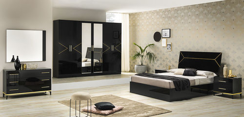 Lit double - ELEGANCE - Ben Company srl Industria Mobili - contemporain / tapissé / avec tête de lit