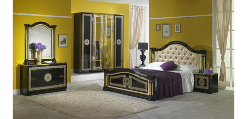 Lit double - SERENA - Ben Company srl Industria Mobili - contemporain / tapissé / avec tête de lit
