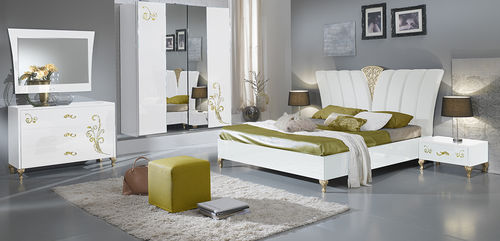 Lit double - Sofia - Ben Company srl Industria Mobili - de style / avec tête de lit / avec table de chevet