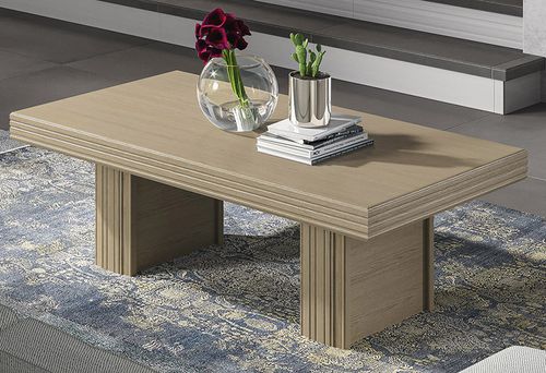 Table basse contemporaine - SONIA - Ben Company srl Industria Mobili - en chêne / avec piètement en chêne / rectangulaire