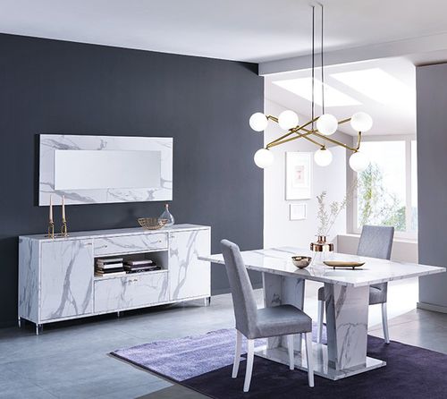 Buffet contemporain - VITTORIA  - Ben Company srl Industria Mobili - en marbre / avec tiroirs / blanc